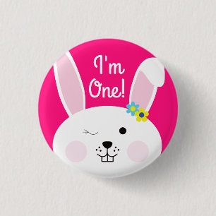 Einige Bunny ist ein Niedliches Kaninchen 1. Gebur Button