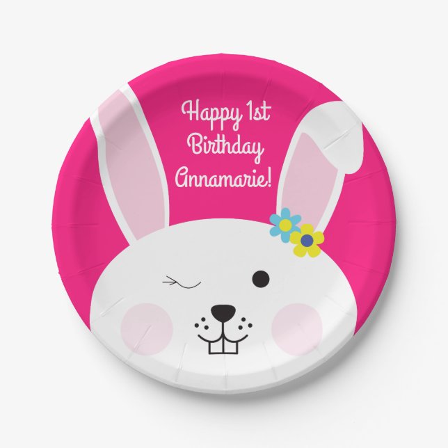 Einige Bunny ist ein Niedliches Kaninchen 1. Gebur Pappteller (Vorderseite)