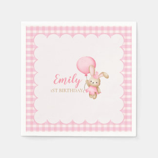 Einige Bunny ist eine erste Geburtstagsparty Napki Serviette
