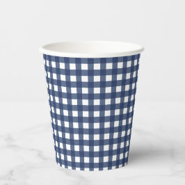 Einige Bunny ist One blue Gingham Birthday Pappbecher