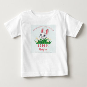 Einige Bunny One Niedlich Rabbit Girls 1. Geburtst Baby T-shirt