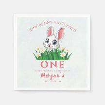 Einige Bunny One Niedlich Rabbit Girls 1. Geburtst