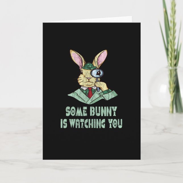 Einige Bunny sieht dir Ostersonne zu Karte (Vorderseite)