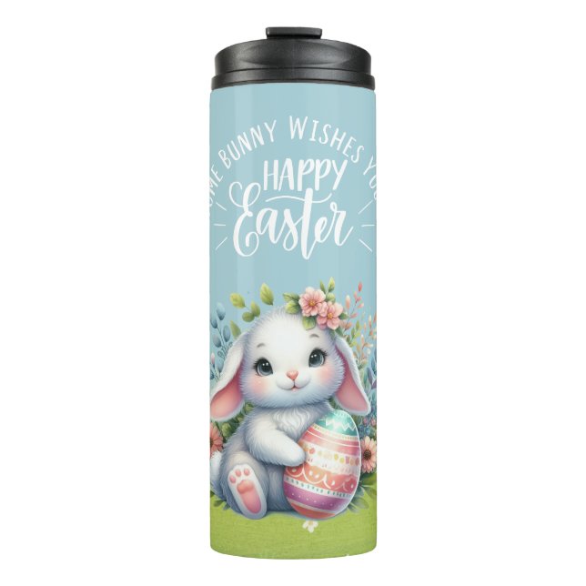Einige Bunny wünscht Ihnen ein glückliches Ostern  Thermosbecher (Vorderseite)