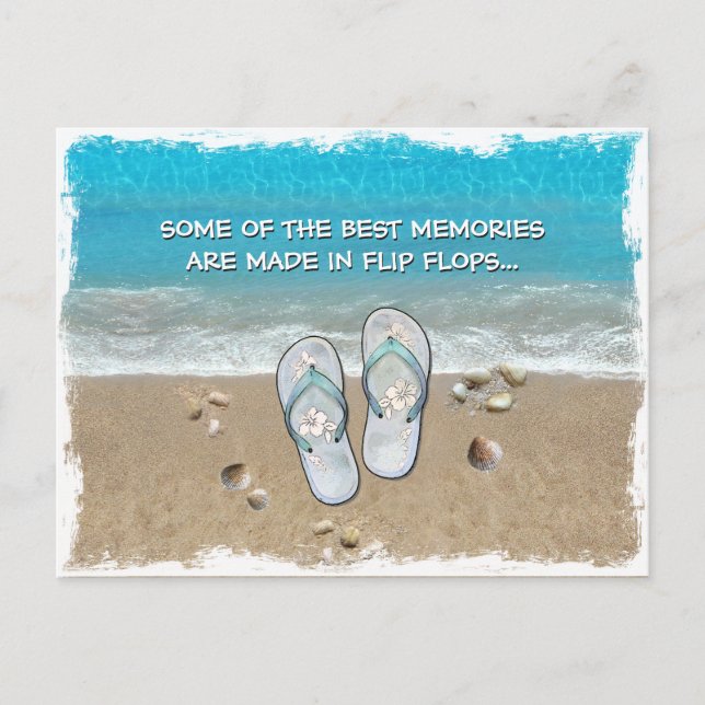 Einige der besten Erinnerungen sind in Flip Flops  Postkarte (Vorderseite)