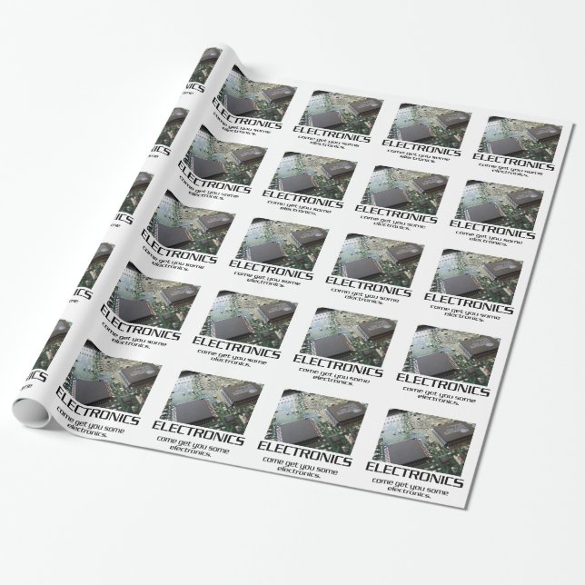 Einige Elektronik. Geschenkpapier (Ungerollt)