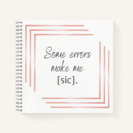 Einige Fehler Chic Square Notebook Notizbuch