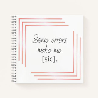 Einige Fehler Chic Square Notebook Notizbuch