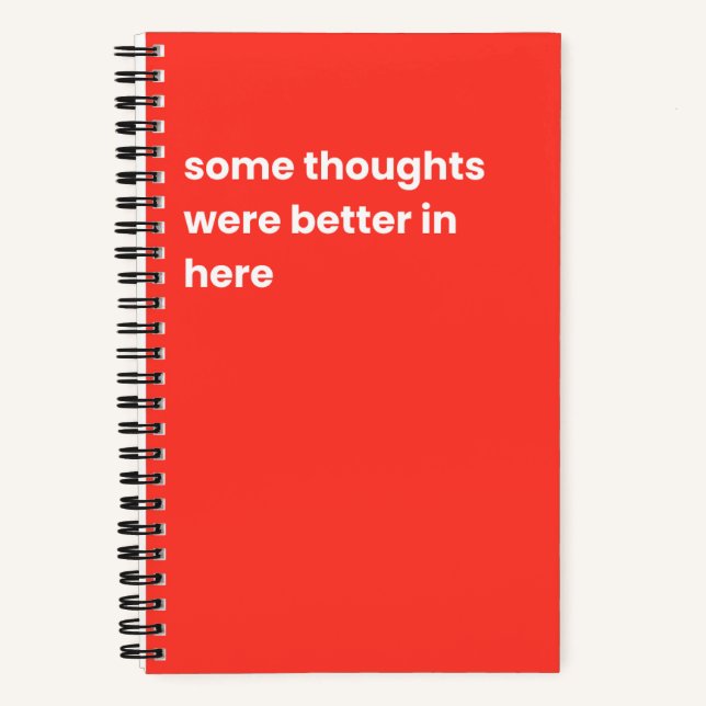 Einige Gedanken waren hier besser Notizbuch (Vorderseite)