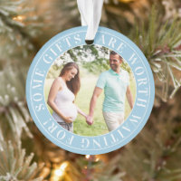 Einige Geschenke Blue erwartet Baby Maternity Foto