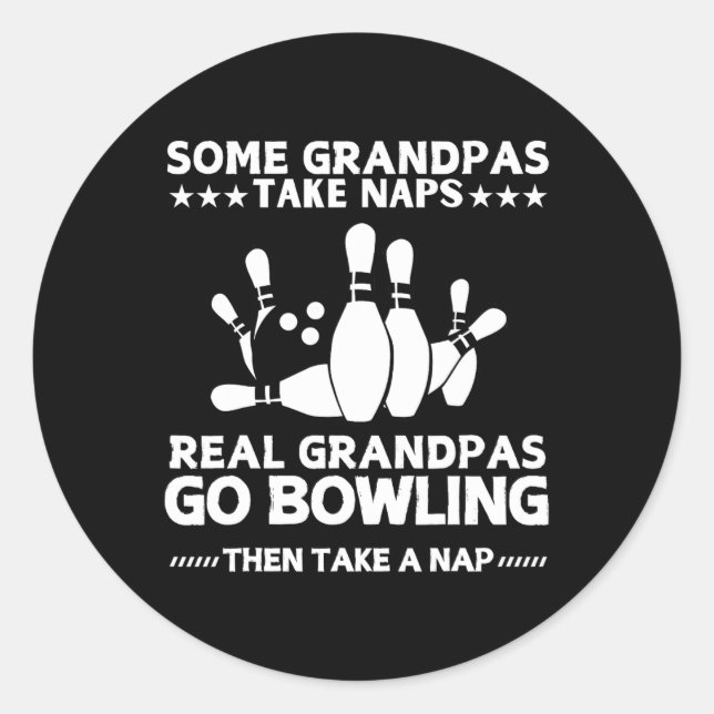 Einige Grandpas nehmen Nickerchen Real Grandpas Go Runder Aufkleber (Vorderseite)