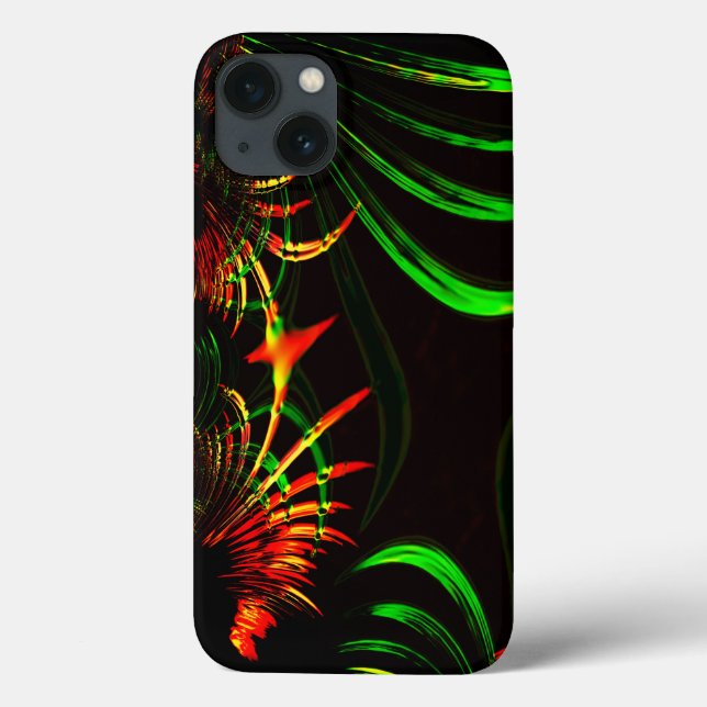 Einige Gras-Blätter und "Blume-Blätter feuern" Case-Mate iPhone Hülle (Rückseite)