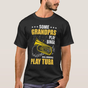 Einige Großpas spielen Bingo-echte Opa-Tuba T-Shirt