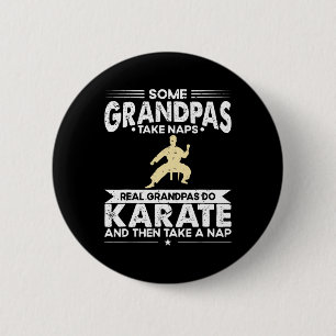 Einige Großvater Nickerchen Real Opa Do Karate Button