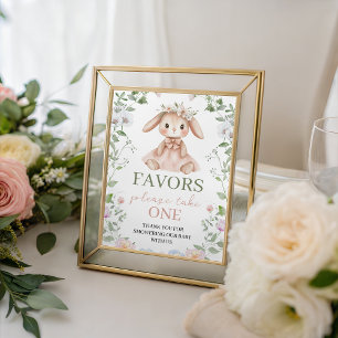 Einige Hasen-Baby-Shower-Mitgebsel-Tischschild Sockelschild