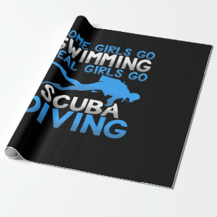 Einige Mädchen, die so schwimmen Real Girl Go Scub Geschenkpapier