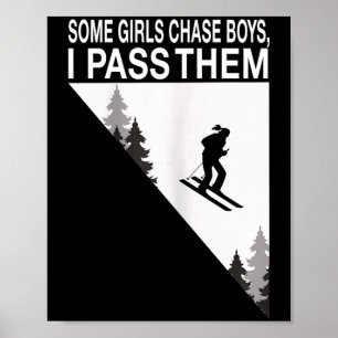 Einige Mädchen jagen Jungen, ich überhole sie Skim Poster