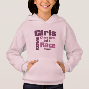Einige Mädchen-Verfolgungs-Jungen aber ich laufen Hoodie