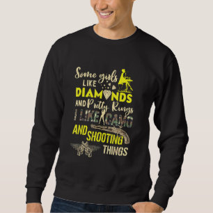 Einige Mädchen wie Diamonds Ich mag Camouflage Süd Sweatshirt