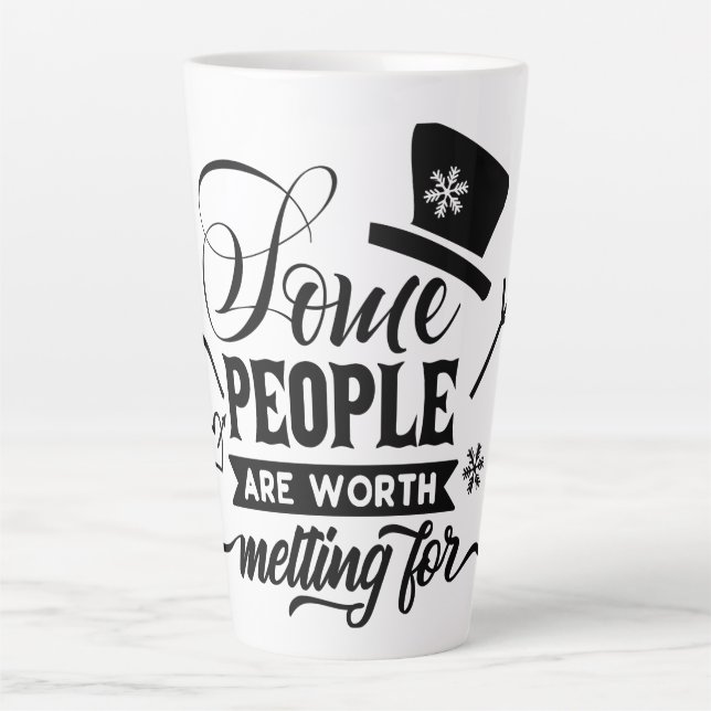 einige Menschen sind es wert, für  Milchtasse (Vorderseite)