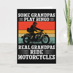 Einige Opa spielen Bingo Wirkliche Opa fahren Moto Karte