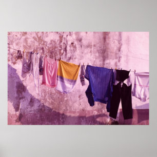 Einige portugiesische Wäsche Poster