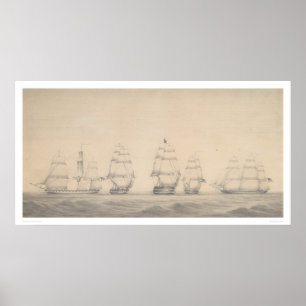 Einige Schiffe des US-pazifischen Geschwaders Poster