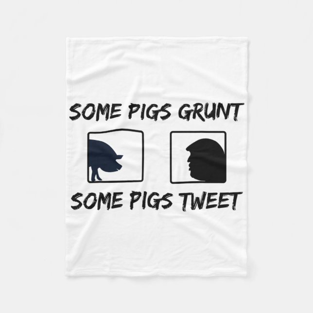 Einige Schweine grunzen  Fleecedecke (Vorderseite)