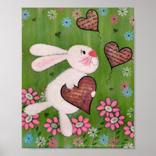Einige sonnige Lieben - 8x10 Osterkaninchen Kinder Poster