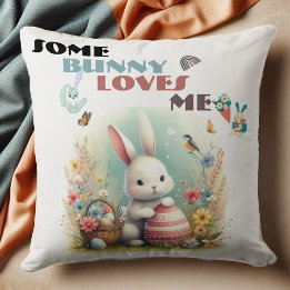 Einige sonnige Lieben Me Floral Ostereier Korb Nie Kissen