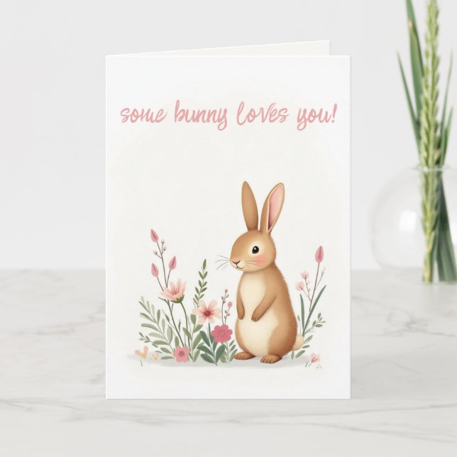 Einige sonnige Lieben Sie glücklich Ostern Foto Karte (Vorderseite)