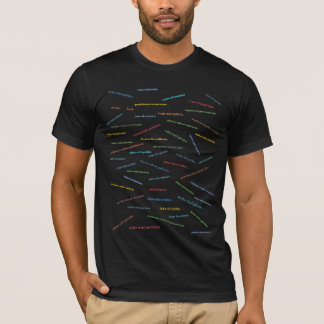 Einige starke Verben auf dunklem Hintergrund - T-Shirt