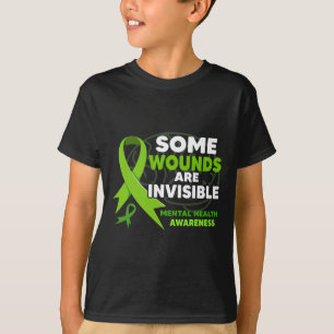 Einige Wunden sind unsichtbare Ribbons psychische  T-Shirt