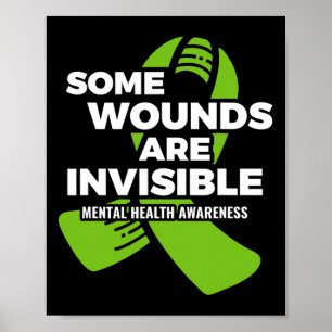 Einige Wunden Unsichtbares Bewusstsein für psychis Poster