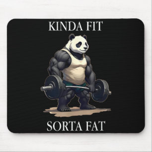 Einigermaßen Fit Etwas Fett Gym Panda Gewichtheben Mousepad