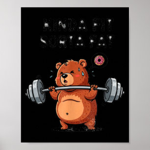 Einigermaßen Fit Etwas Fett Lustige Sporthalle Kör Poster