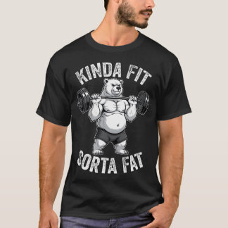 Einigermaßen Fit Etwas Fettes Eisbär Fitnessstudio T-Shirt