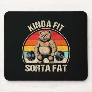 Einigermaßen fit, irgendwie fett, lustig, süßer Bä Mousepad