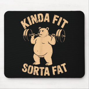 Einigermaßen Fit, Irgendwie Fett - Lustiger Fitnes Mousepad