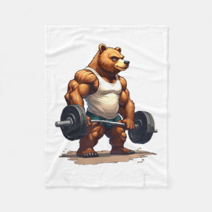 Einigermaßen fit, irgendwie fett - Lustiger Gym-Bä Fleecedecke