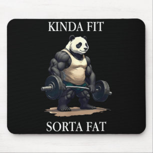 Einigermaßen fit, irgendwie fett, lustiger Gym-Pan Mousepad