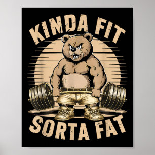 Einigermaßen fit, irgendwie fett - Lustiger Gymnas Poster