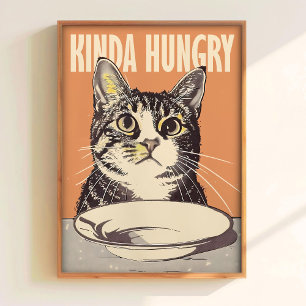 Einigermaßen Hungrig Poster Druckbares Küchenwandk