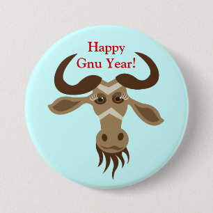 Einiges Gnu Stuff_Gwendolyn Gnu_Happy Gnu-Jahr! Button