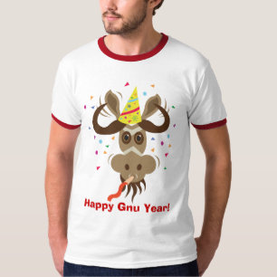 Einiges Gnu Stuff_Partier Gnu_Happy Gnu-Jahr! T-Shirt