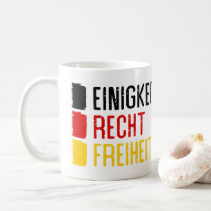 Einigkeit Recht Freiheit, Motto Deutschlands Kaffeetasse