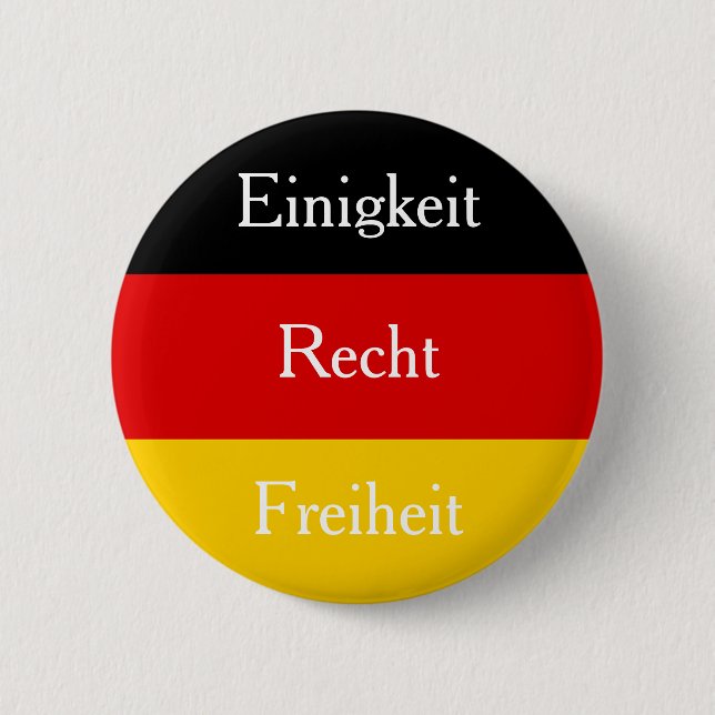 Einigkeit Recht Freiheit Personalizable Deutsch Button (Vorderseite)