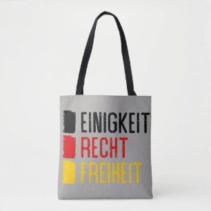 Einigkeit Recht Freiheit Tasche, deutsches Motto Tasche