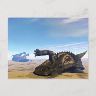 Einiosaurus-Dinosaurier tot Postkarte