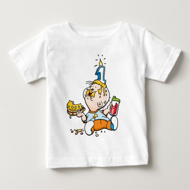 Einjährig Baby T-shirt (Vorderseite)